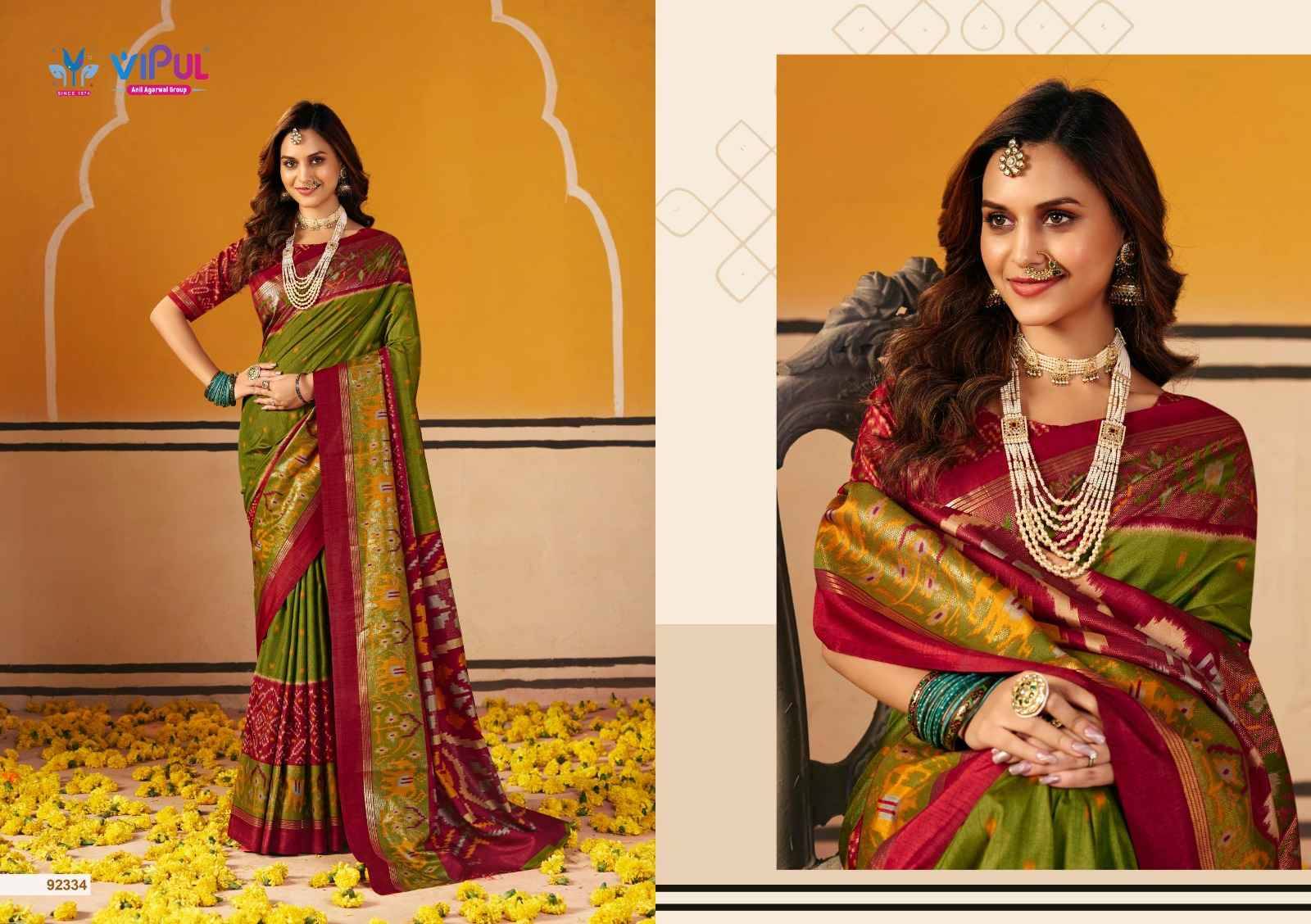 Sentosa silk 92331 Series By Vipul Fashion 92331 to 92336 Series Indian Traditional Wear Collection Beautiful Stylish Fancy Colorful Party Wear & Occasional Wear Weightless Sarees At Wholesale Price